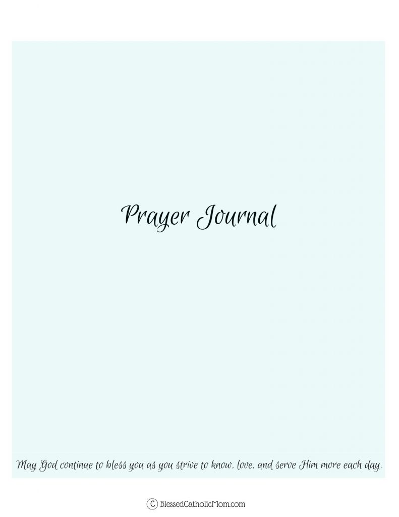 Image of the words prayer journal.