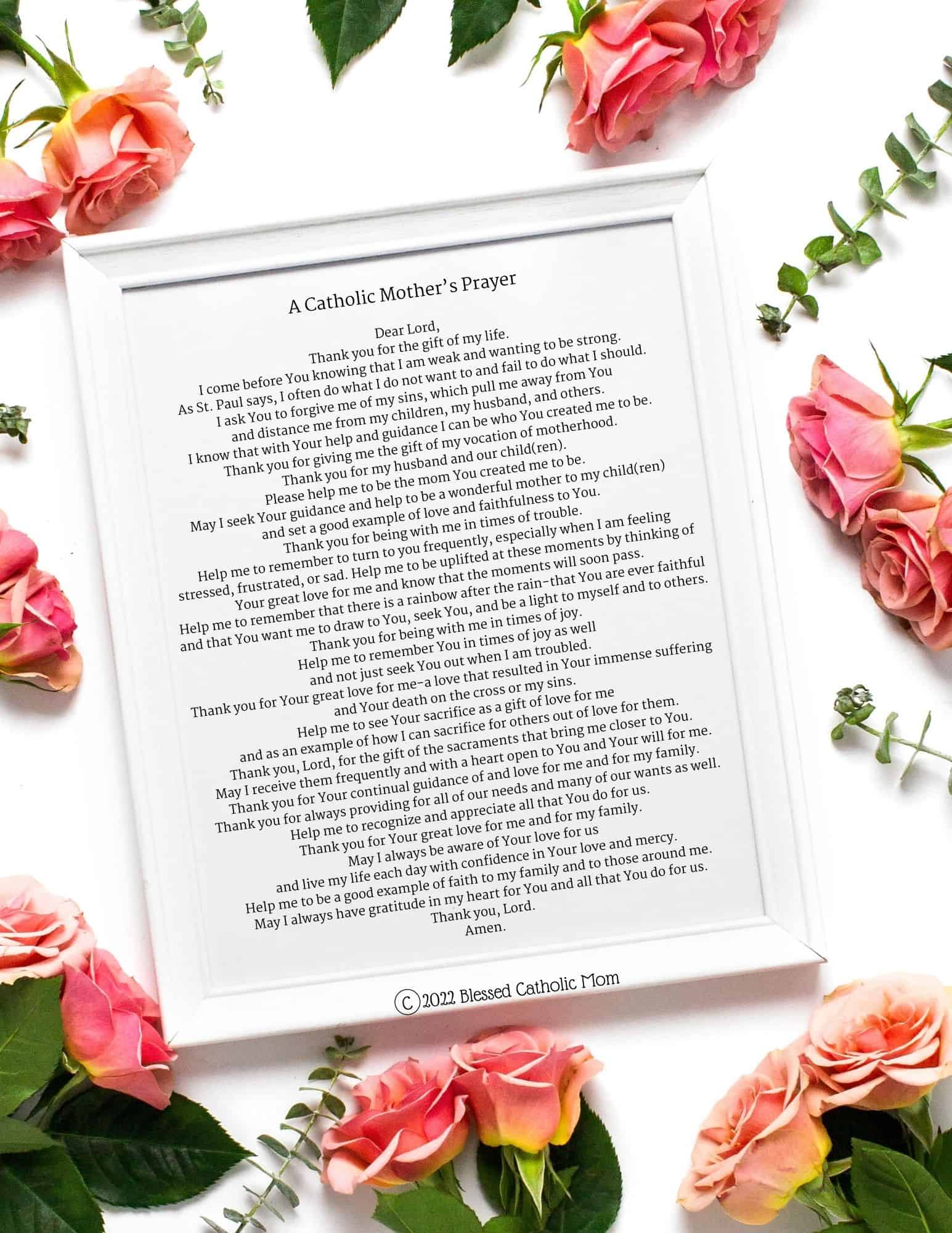A Catholic Mother's Prayer - Blessed Catholic Mom Draw close to God in ...