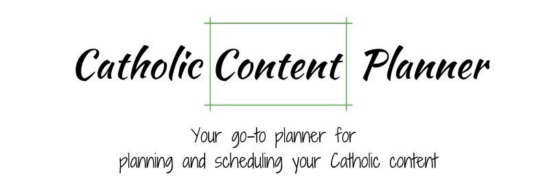 Image of the cover of The Catholic Content Planner: your go-to planner for planning and scheduling your Catholic content.
