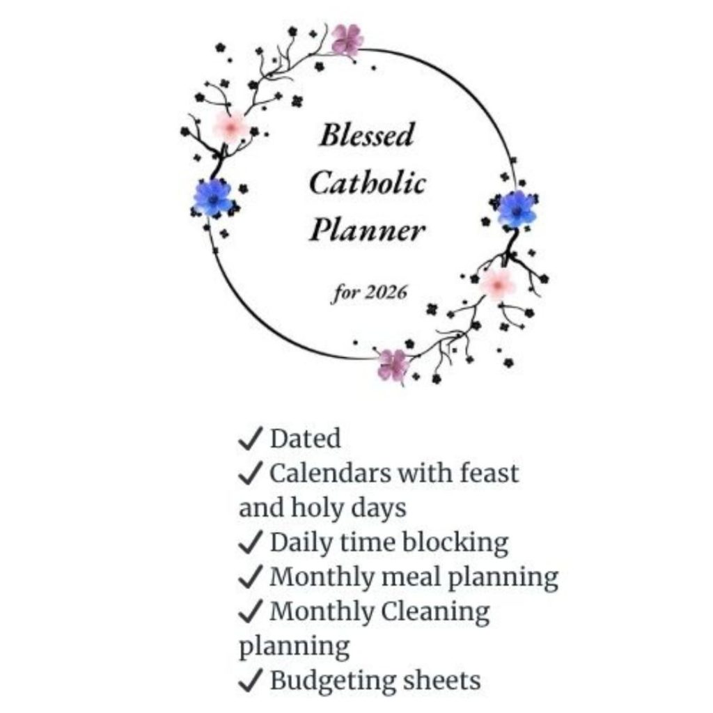 Blessed Catholic Planner 2026 features.