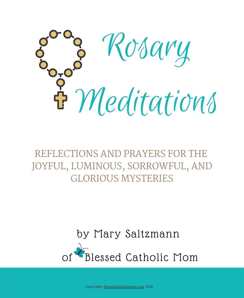 Image of the cover of Rosary Meditations resource fromBlessed Catholic Mom.