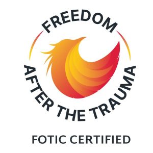 Freedom After the Trauma-Logo with FOTIC certified below the image.